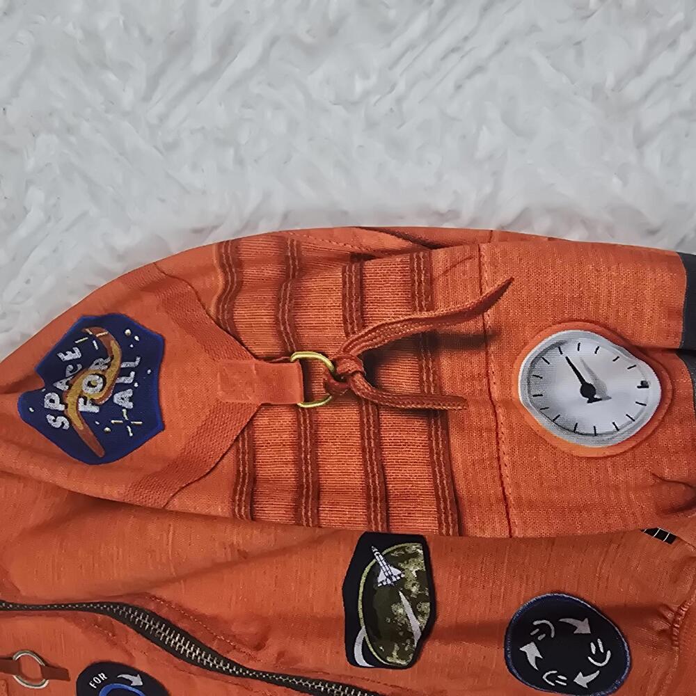 Molo Memphis Kids Space-Themed Orange Sweatshirt - Picture 5 of 8